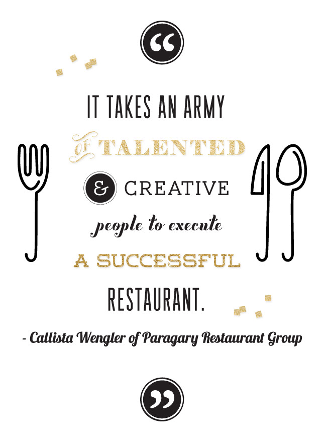 Restaurant Motivational Quotes
 HANGING OUT WITH CALLISTA WENGLER OF PARAGARY RESTAURANT