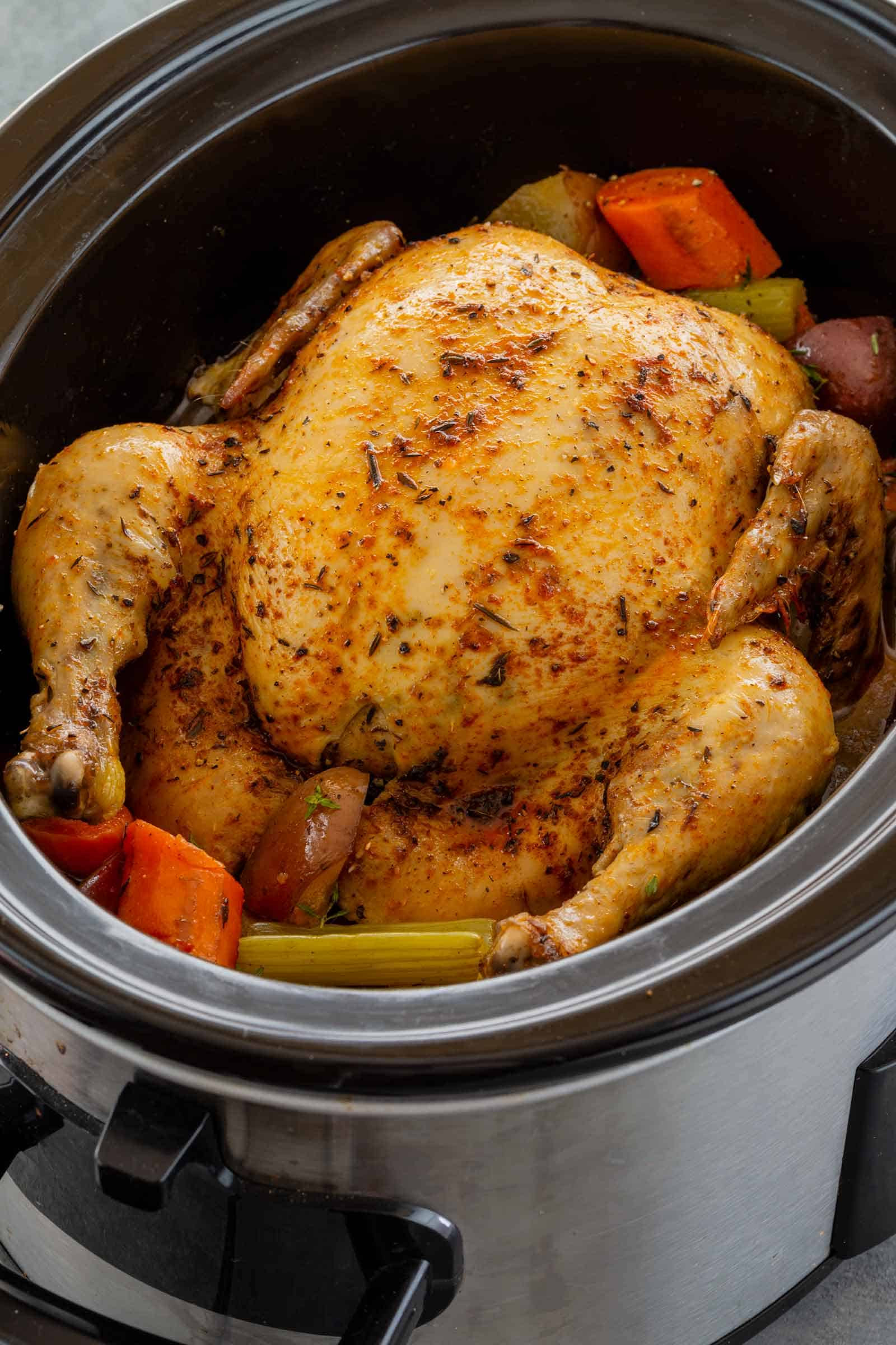 Roasted Chicken Slow Cooker
 Slow Cooker Whole Chicken Cafe Delites