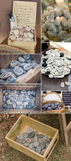 Rocks For Wedding Guest Book
 19 best Wishing Stones images on Pinterest