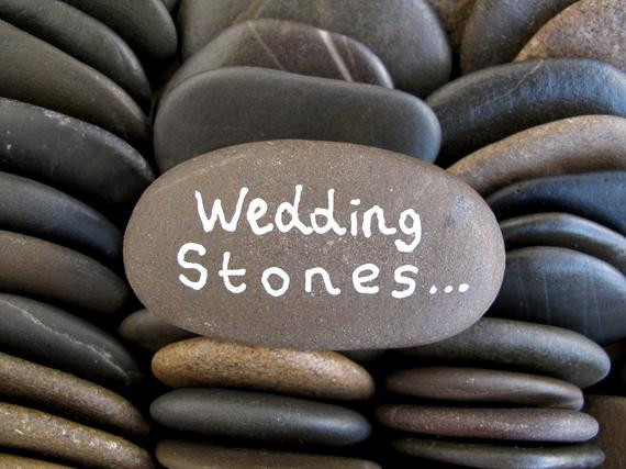 Rocks For Wedding Guest Book
 60 Wedding Stones Guest Book Stones Wish Stones Flat by