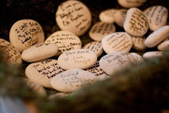 Rocks For Wedding Guest Book
 Guest Book Stones