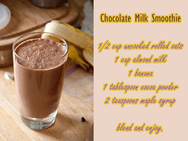 Rolled Oats Smoothie
 chocolate milk smoothie 1 2 cup uncooked rolled oats 1