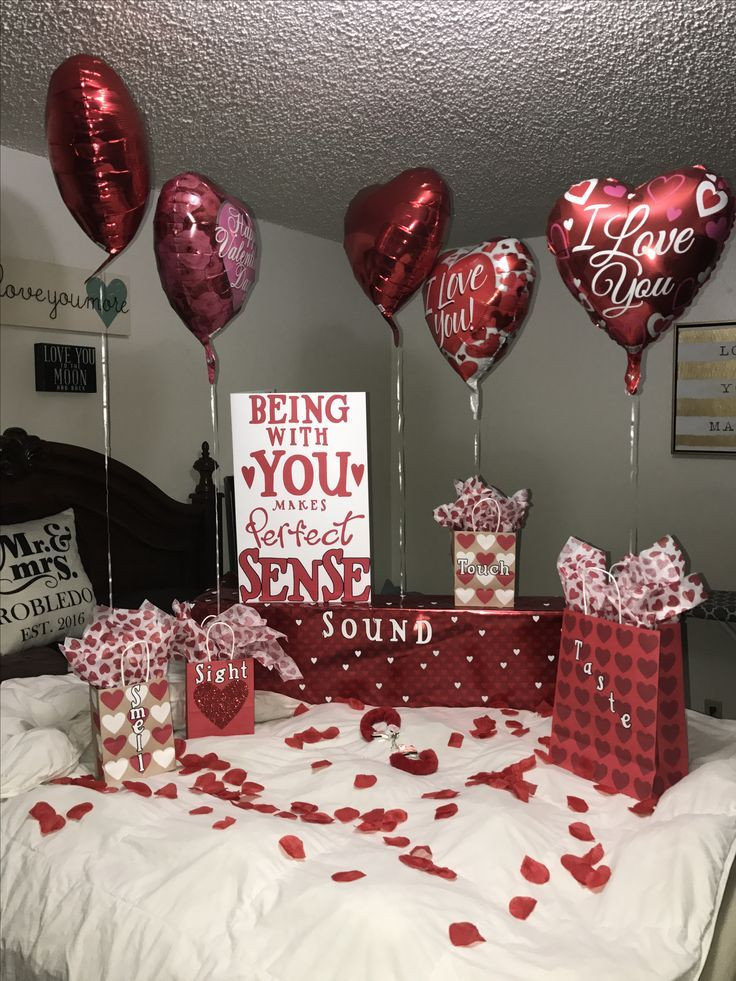 Romantic Gift Ideas Girlfriend
 Valentine s Day surprise for him 5 Senses