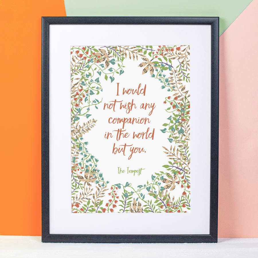 Romantic Shakespeare Quote
 romantic shakespeare quote print by bookishly
