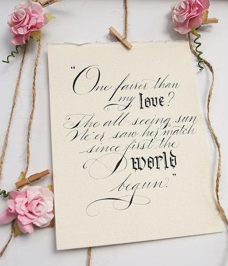 Romeo And Juliet Marriage Quotes
 Wedding Calligraphy Quotes and Signs Paperblog