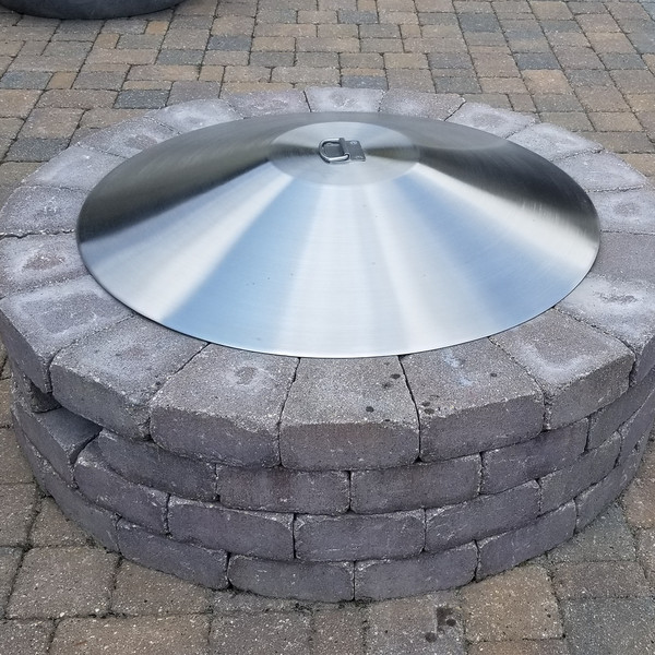 Round Firepit Cover
 40” Round Domed Steel Fire Pit Cover Firebuggz Firebuggz