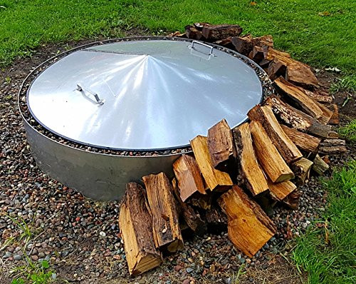Round Firepit Cover
 Round Stainless Steel Metal Fire Pit Cover 38 3 4