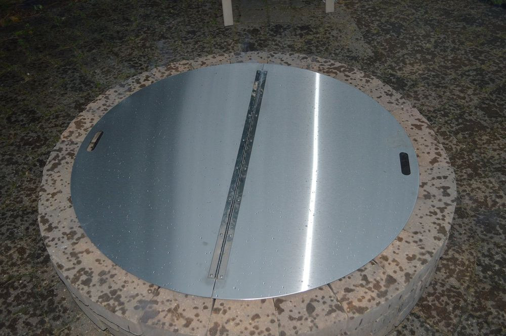 Round Firepit Cover
 Firebuggz 40" Round Stainless Steel Fire Pit Cover 14