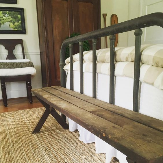 Rustic Bedroom Bench
 Instagram Inspiration MrsLaurenAsh