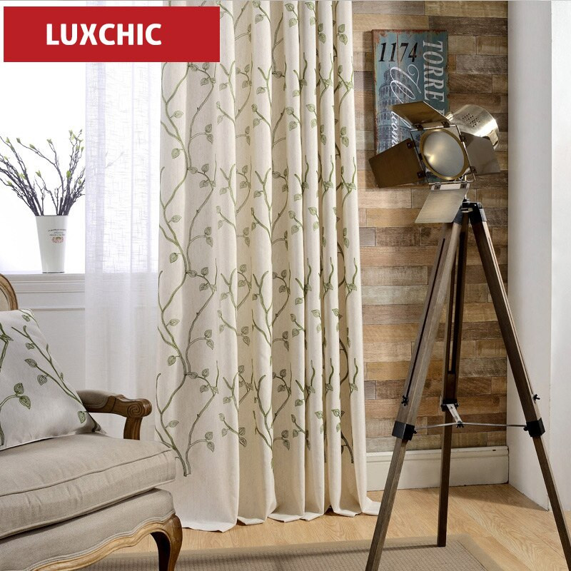 Rustic Bedroom Curtains
 Rustic Floral Herb Printed Linen Curtains for Living Room