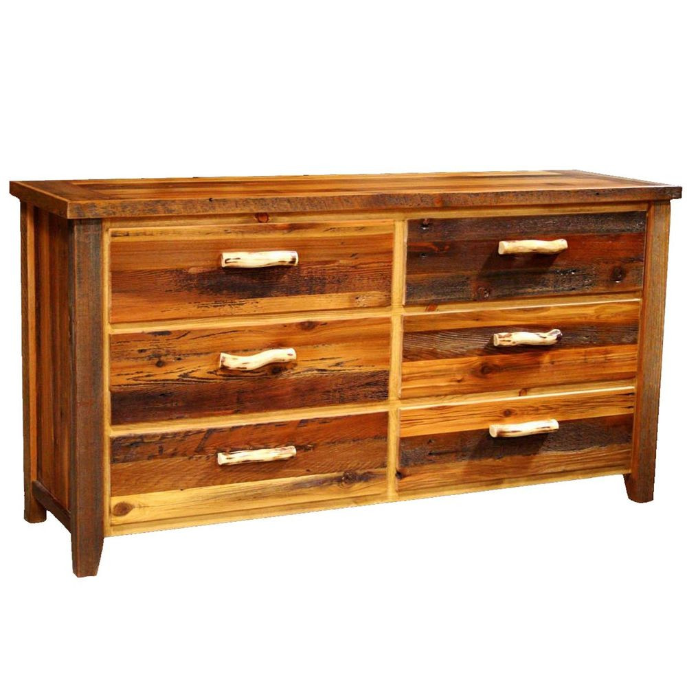 Rustic Bedroom Dresser
 Western 6 Drawer Dresser Country Rustic Cabin Log Wood