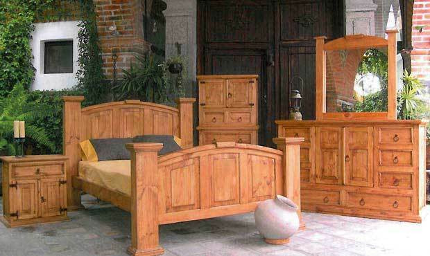 Rustic Bedroom Furniture
 Traditional Style Mansion Bedroom Set Western Rustic
