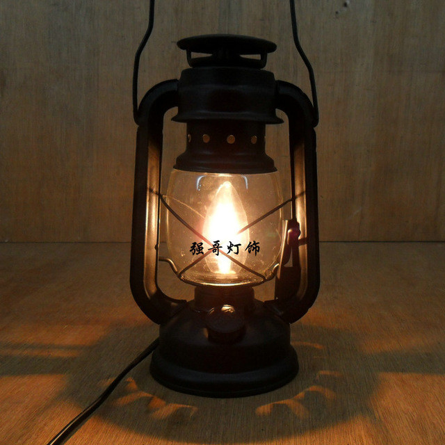 Rustic Bedroom Lamps
 Fashion vintage wrought iron lantern brief rustic bedroom