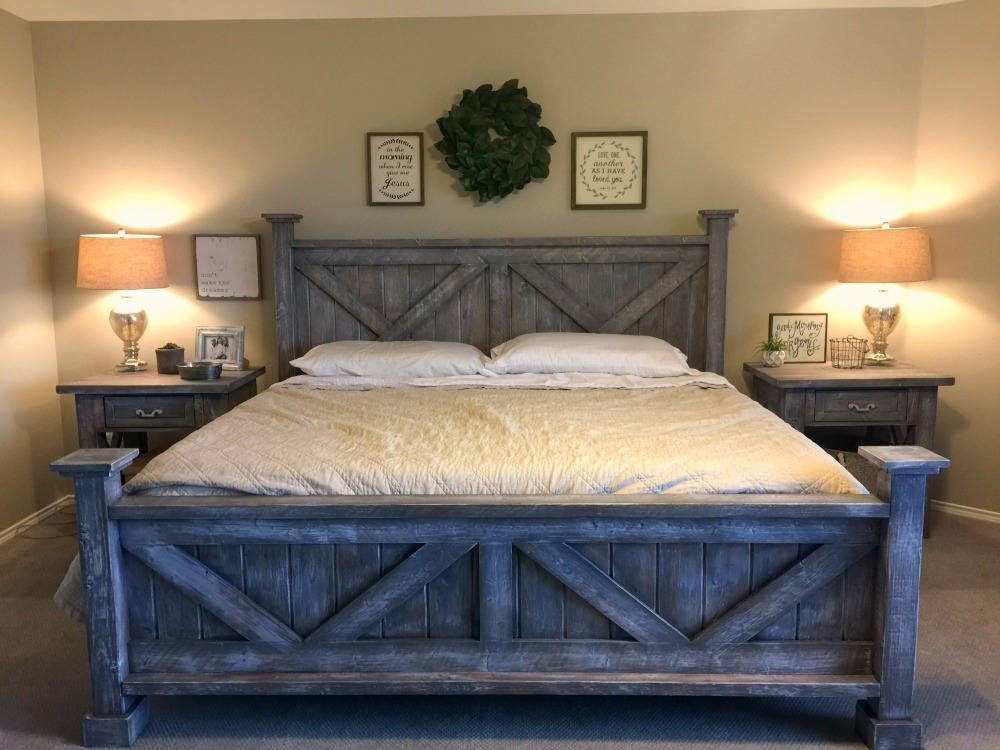 Rustic Bedroom Sets King
 Rustic King Bedroom Set Farmhouse style King bed night