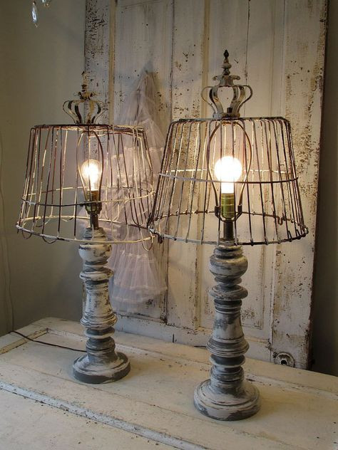 Rustic Bedroom Table Lamps
 Wooden baluster table lamp rustic farmhouse distressed