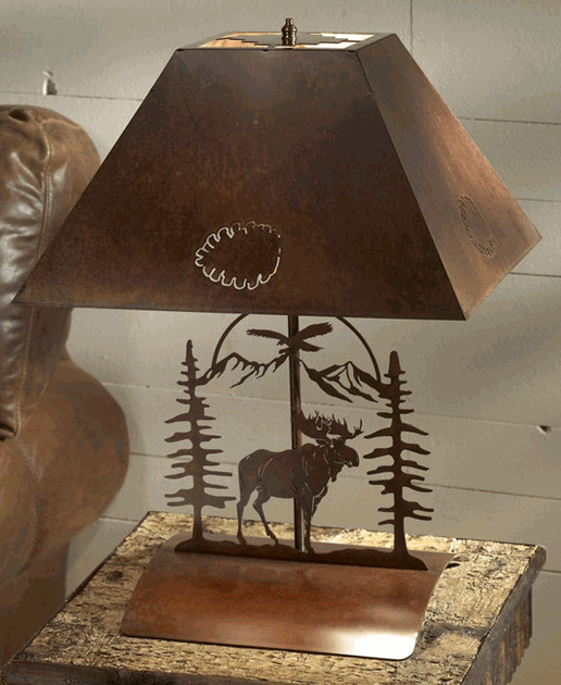 Rustic Bedroom Table Lamps
 Rustic Moose Bedside Table Lamp