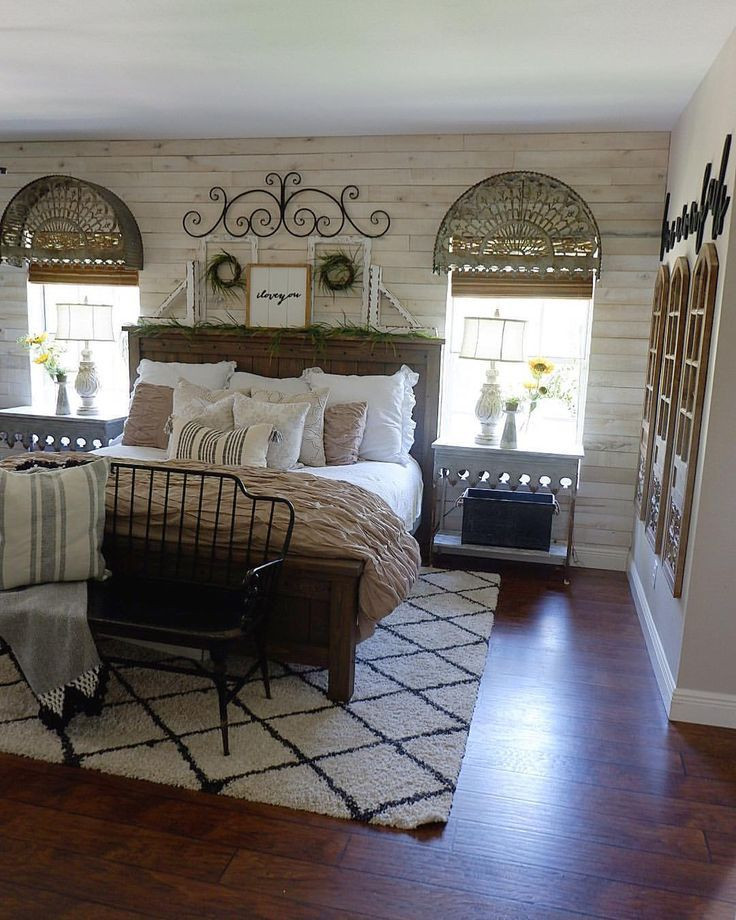 Rustic Glam Bedroom
 Farmhouse bedroom rustic glam bedroom in 2019