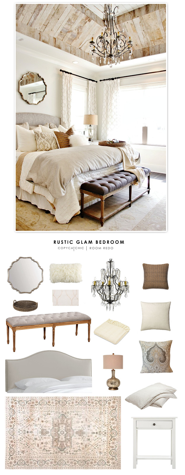 Rustic Glam Bedroom
 Room Redo