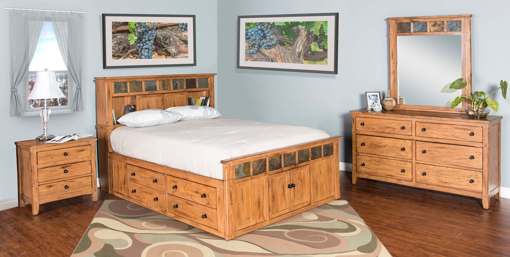 Rustic King Size Bedroom Sets
 Sedona Rustic Petite Storage Bedroom Suite E King Size
