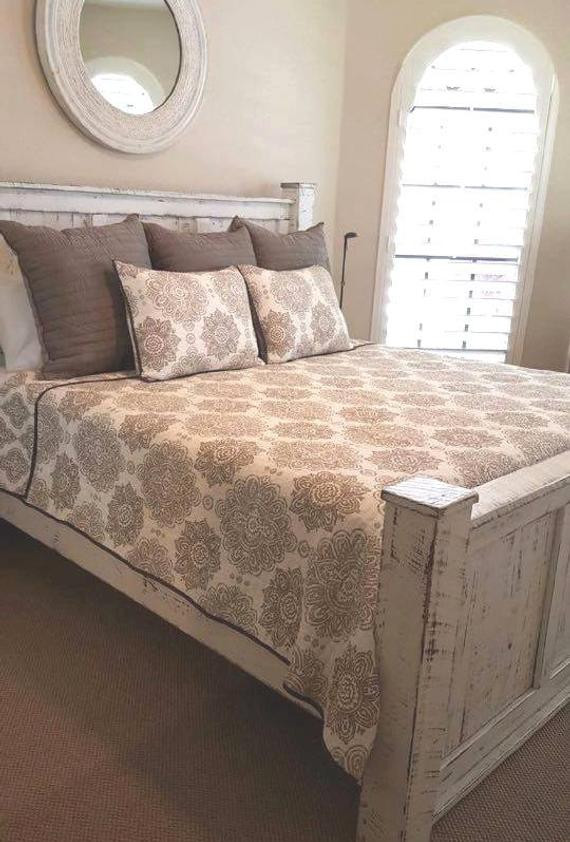 Rustic King Size Bedroom Sets
 Rustic wood bedroom set King size Queen by GriffinFurniture