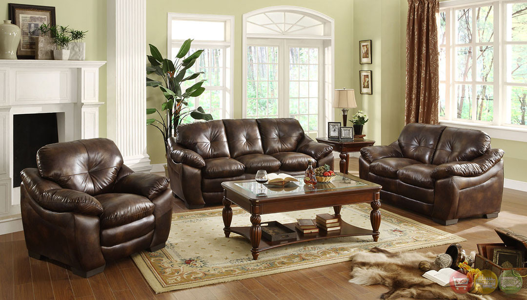 Rustic Living Room Furniture Sets
 Hastings Traditional Rustic Brown Living Room Set with