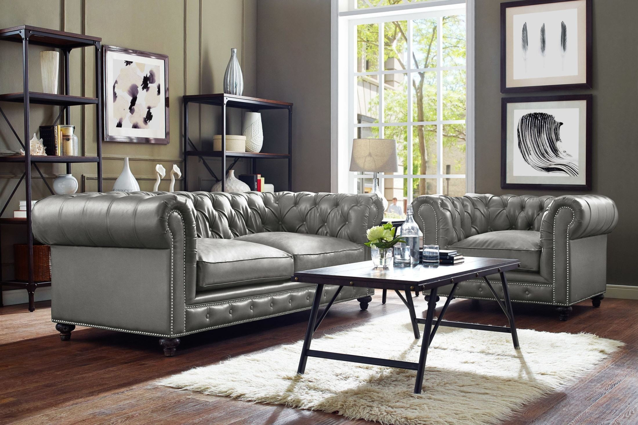 Rustic Living Room Furniture Sets
 Durango Rustic Grey Living Room Set from TOV