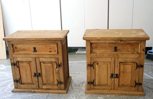 Rustic Pine Bedroom Furniture
 Refinish mexican pine Nightstands before they were