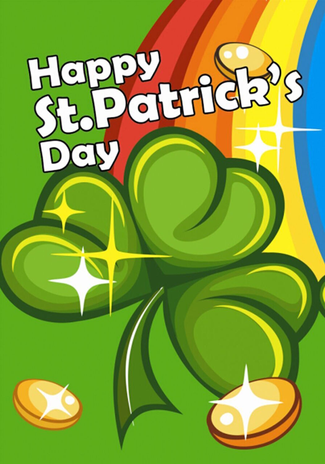 Saint Patrick's Day Party
 St Patrick s Day Rainbow Garden Flag Shamrock Coins 12 5