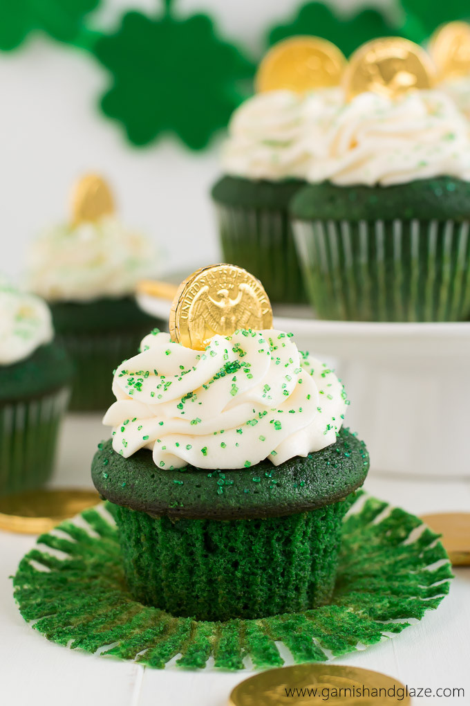 Saint Patricks Day Cupcakes
 Green Velvet St Patrick s Day Cupcakes Garnish & Glaze