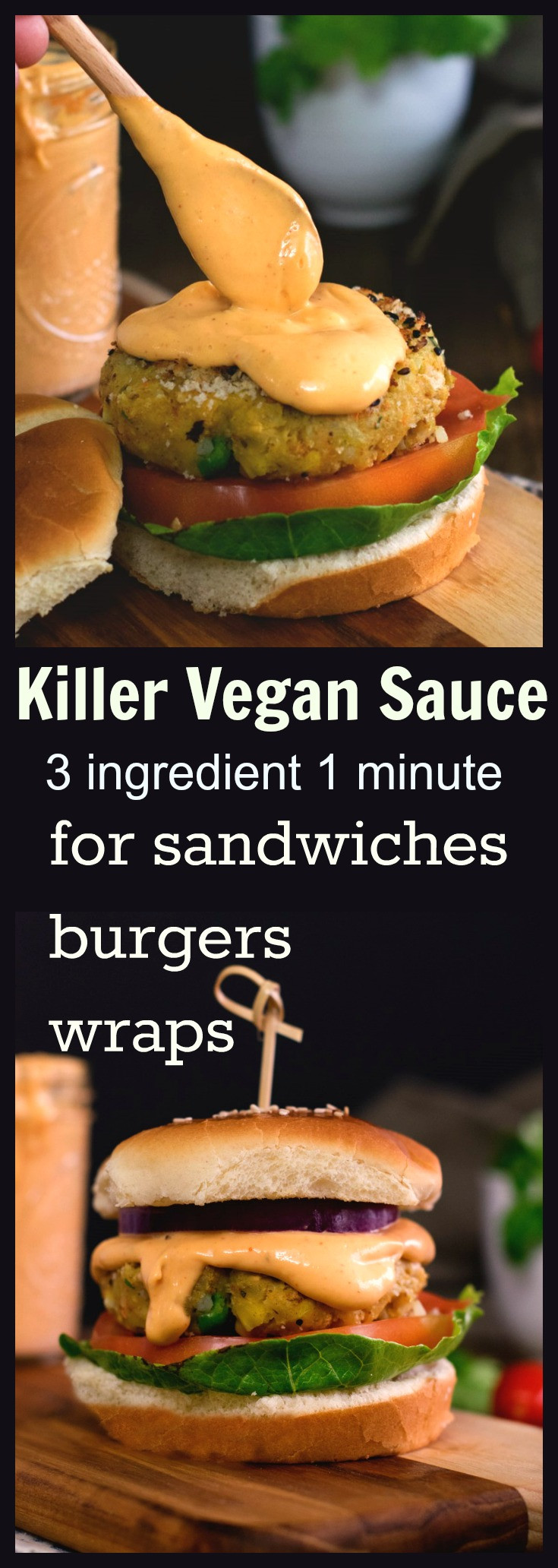 Sauces For Burger
 3 ingre nt killer vegan burger sauce made in 2 minutes