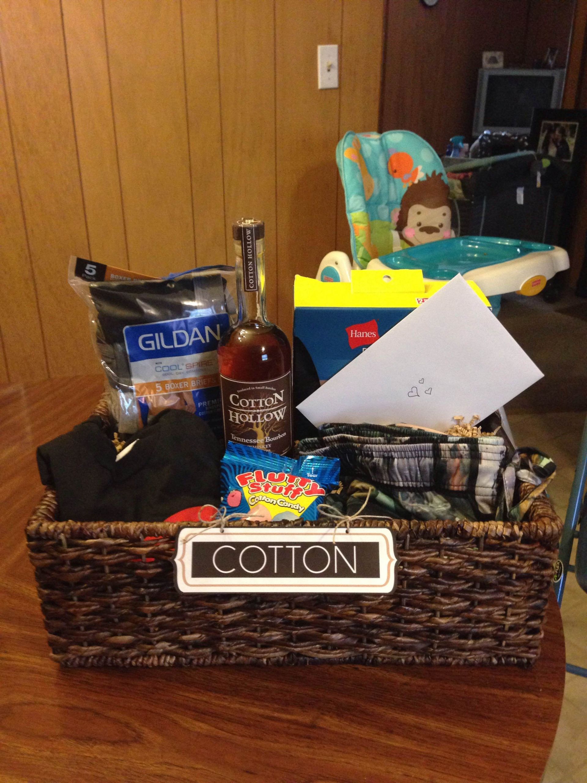 Second Wedding Anniversary Gift Ideas For Husband
 "Cotton" t basket I put to her for my husband for our