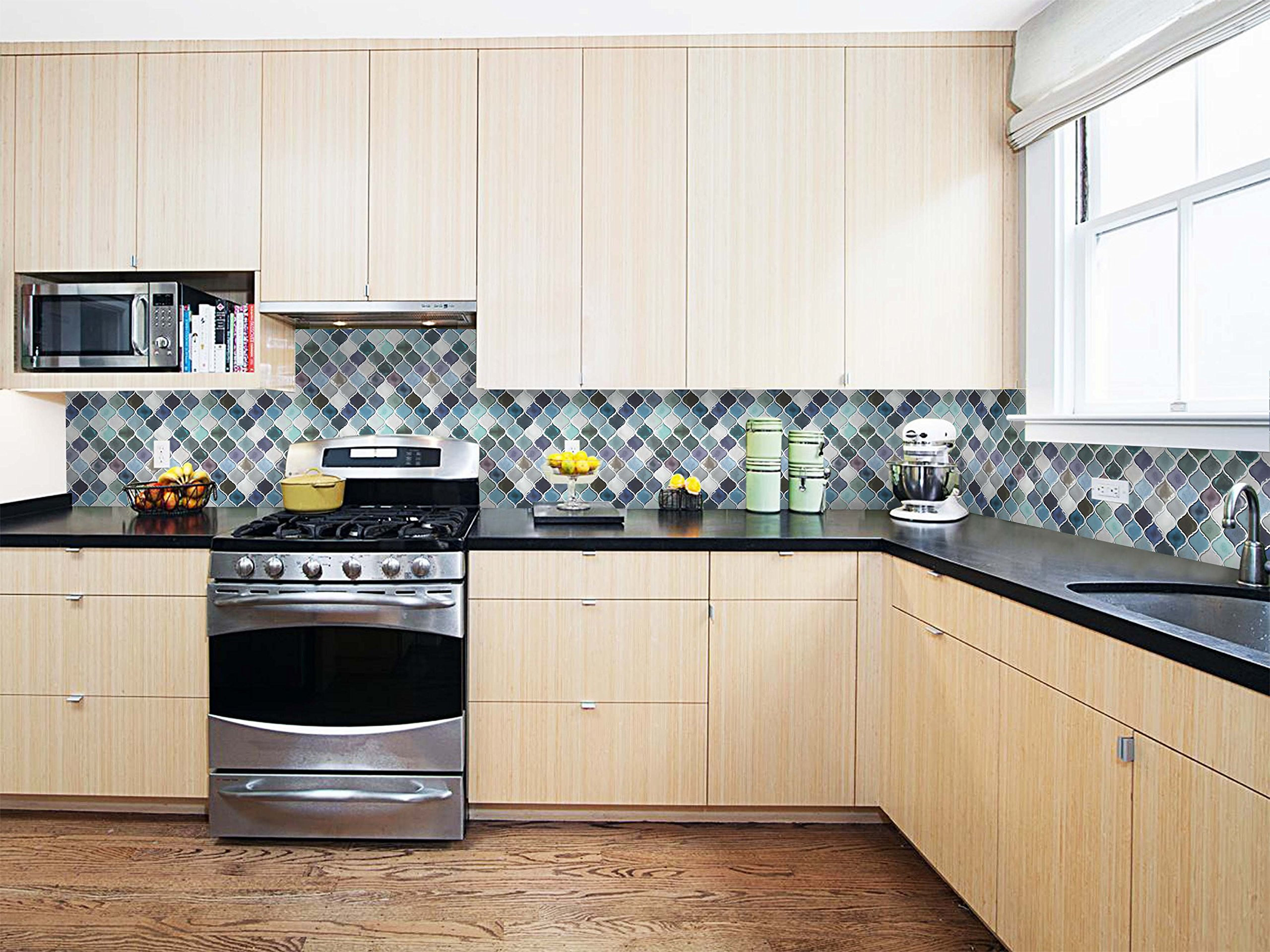 stick on vinyl kitchen wall tiles