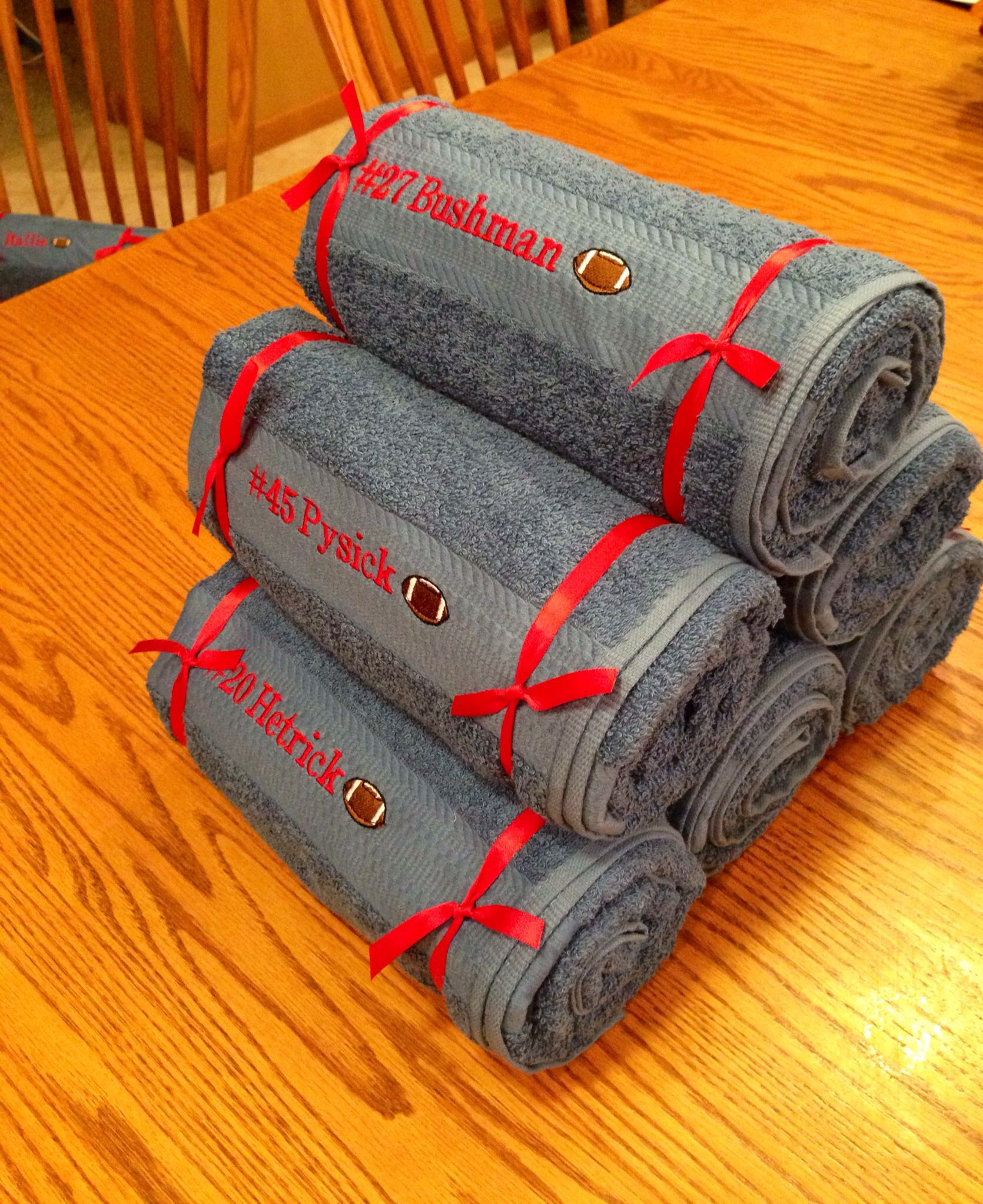 Senior Basketball Gift Ideas
 Senior football ts Embroidered bath towels Cost under