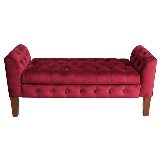 Settee Bench With Storage
 Velvet Tufted Storage Settee Bench Tar