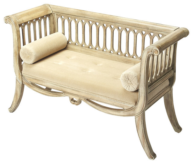 Settee Bench With Storage
 Saxon English Settee Driftwood Traditional Accent And