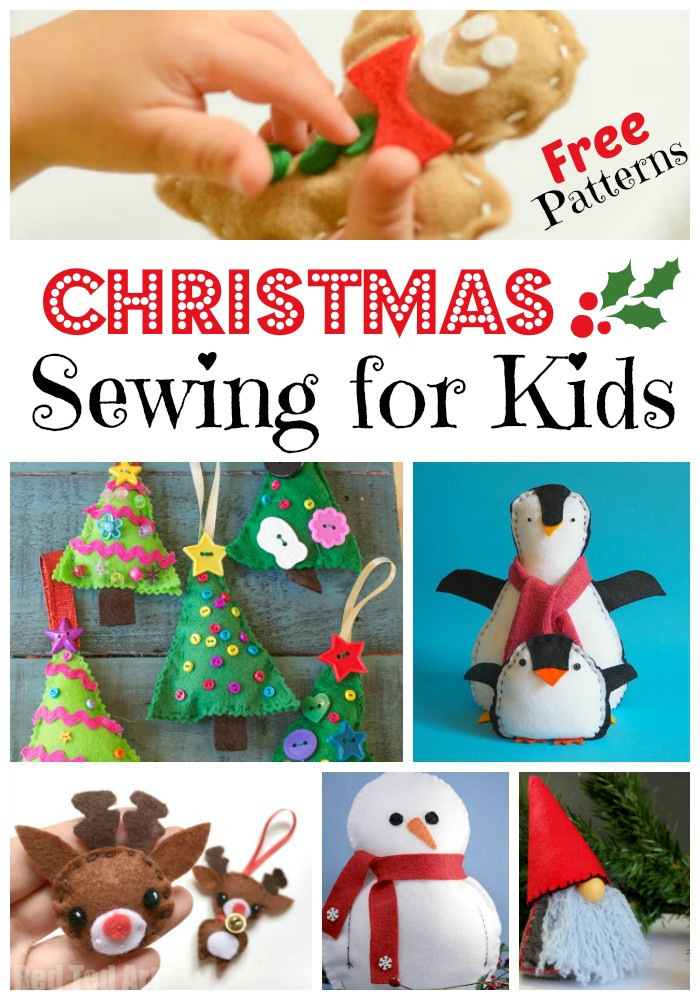 Sewing Gifts For Kids
 FREE Kids Sewing Projects for Christmas Red Ted Art