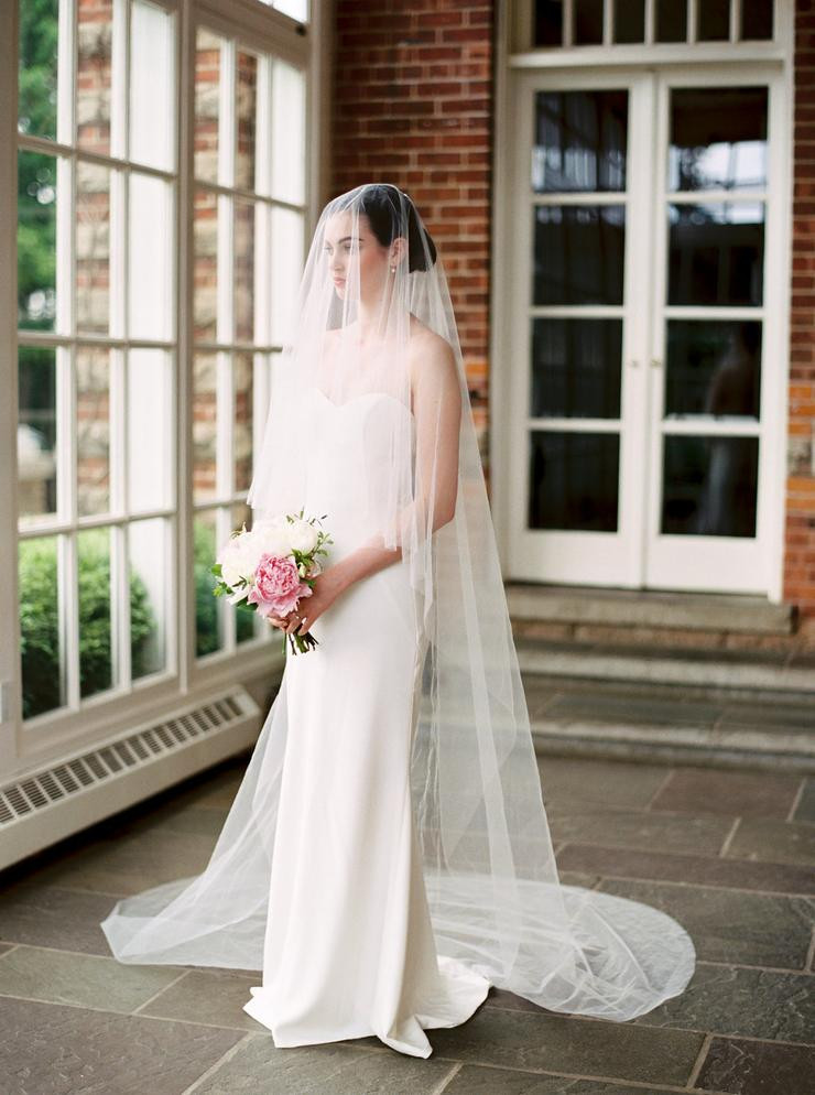 Sheer Wedding Veils
 ARIA sheer wedding veil with blusher