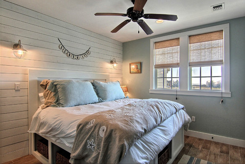 Shiplap Accent Wall Bedroom
 What color on the walls and shiplap