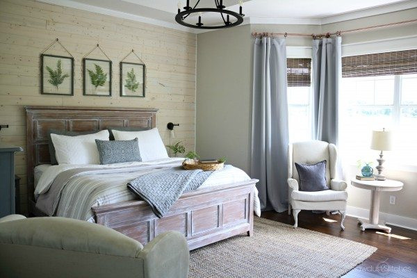 Shiplap Accent Wall Bedroom
 Master Bedroom Makeover Sawdust 2 Stitches