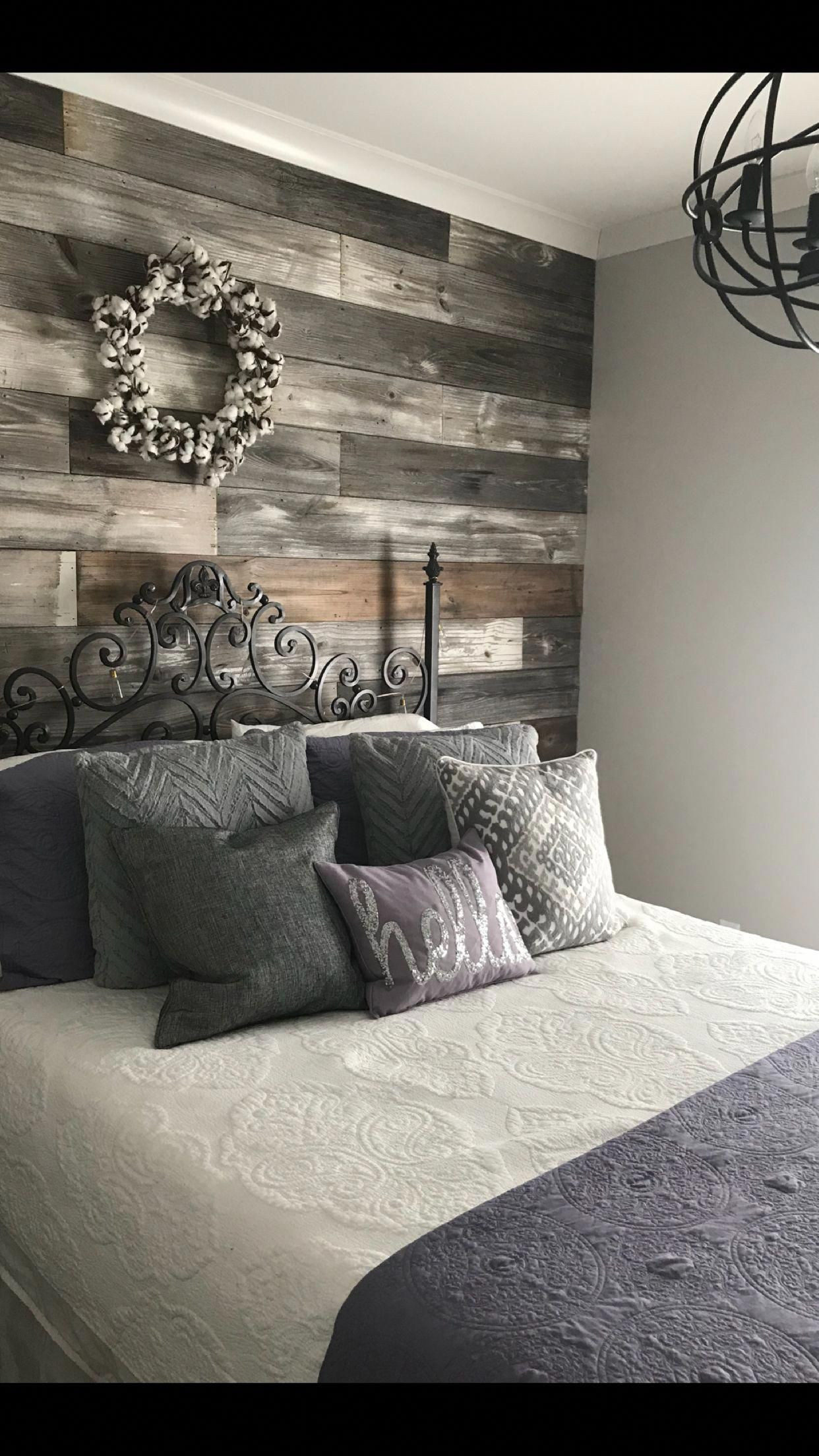 Shiplap Accent Wall Bedroom
 Repurposed shiplap accent wall Bedrooms in 2019