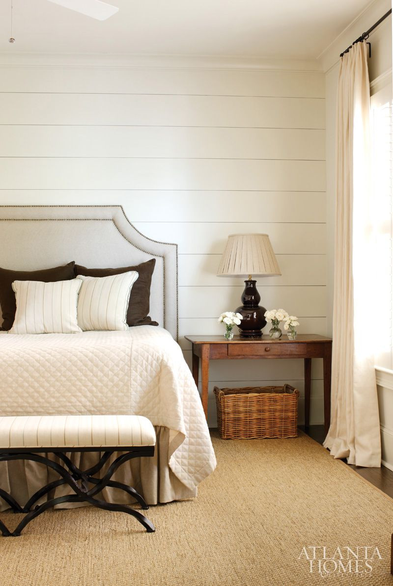 Shiplap Accent Wall Bedroom
 Planked White Walls