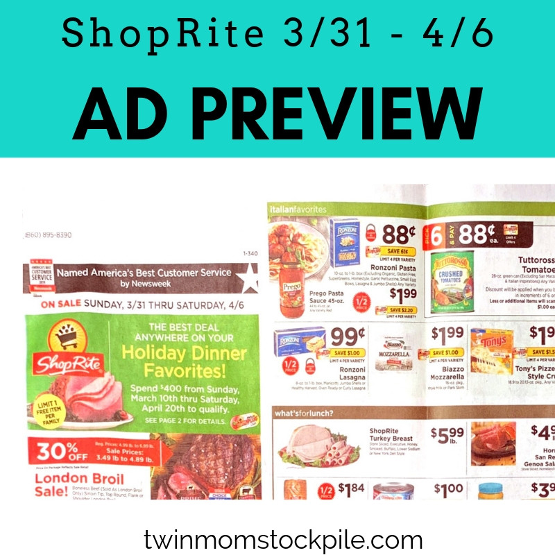 Shoprite Free Easter Ham
 ShopRite Ad Preview 3 31 – 4 6 from TwinMomStockpile
