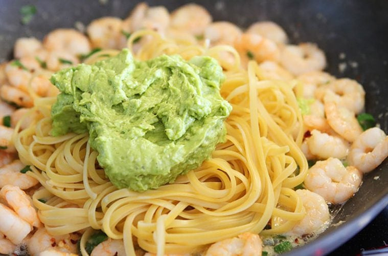 Shrimp Avocado Pasta
 Quick and easy avocado and shrimp pasta recipe Harriet