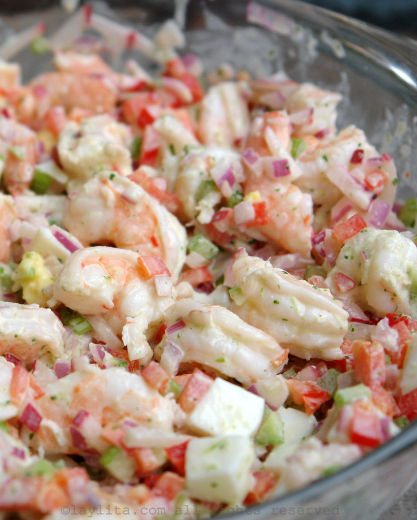 Shrimp Salad With Pasta
 Shrimp salad with cilantro mayonnaise – Laylita’s Recipes