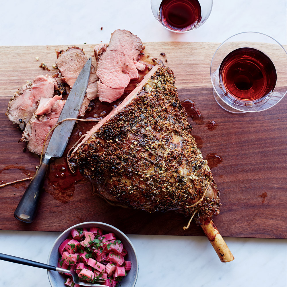 Side Dishes For Leg Of Lamb
 Petite Leg of Lamb with Pickled Rhubarb Salsa Recipe