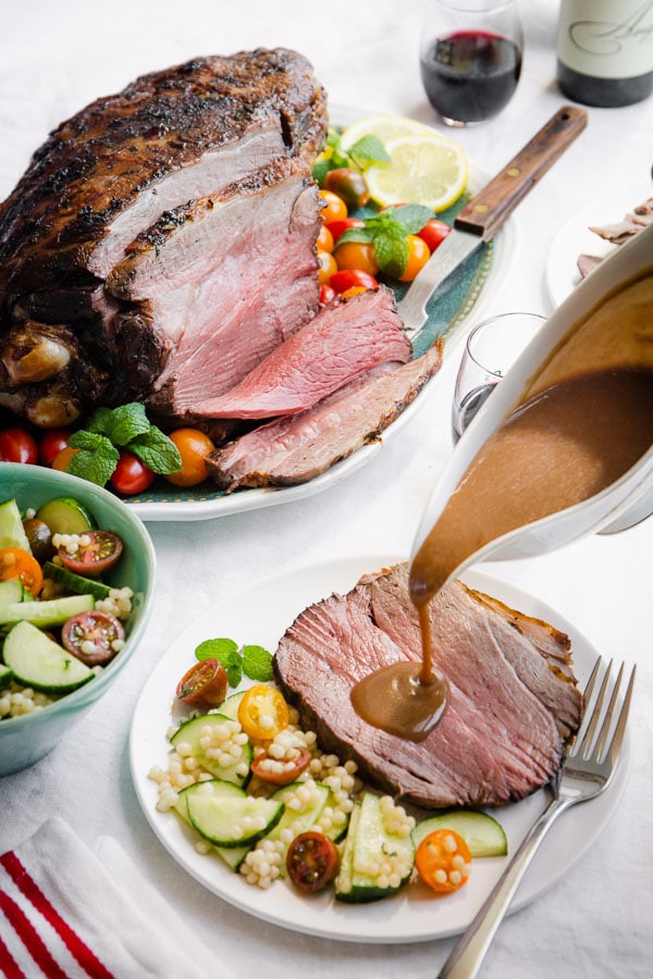 Side Dishes For Leg Of Lamb
 Roast Leg of Lamb with Red Wine Gravy Sweet & Savory by