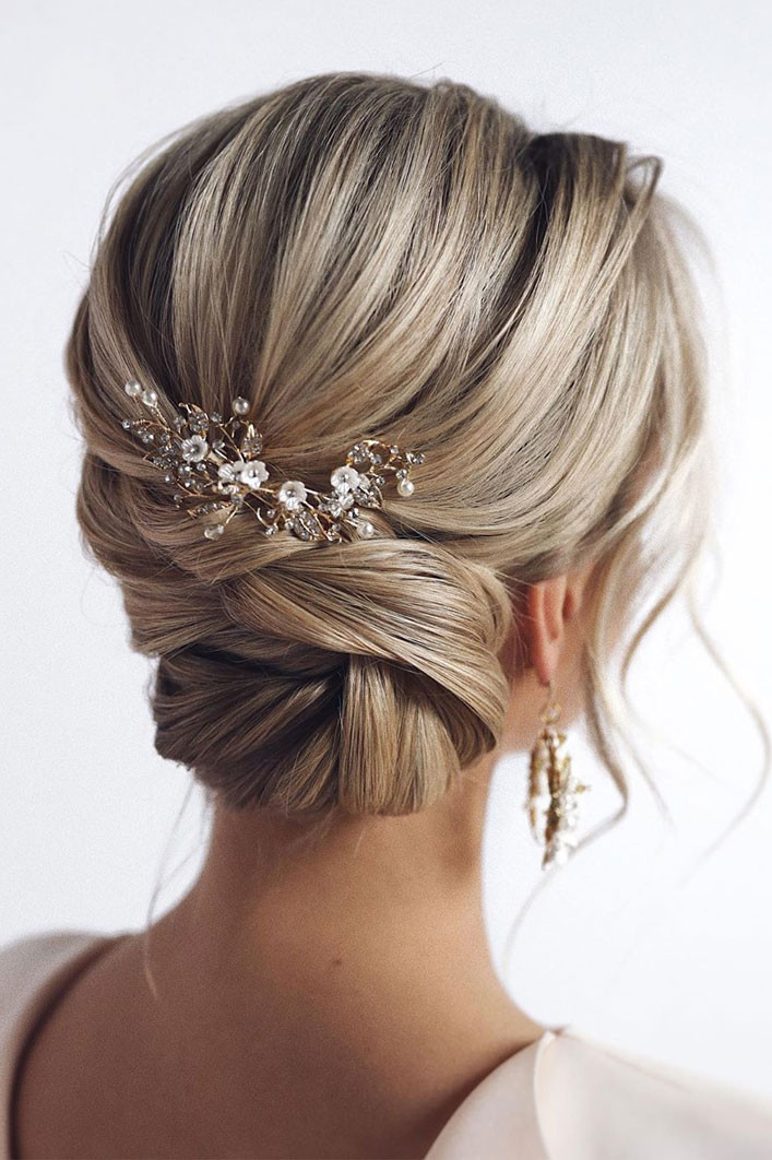 Side Hairstyles For Long Hair Wedding
 Side swept updo hairstyle Elegant Wedding Hairstyles