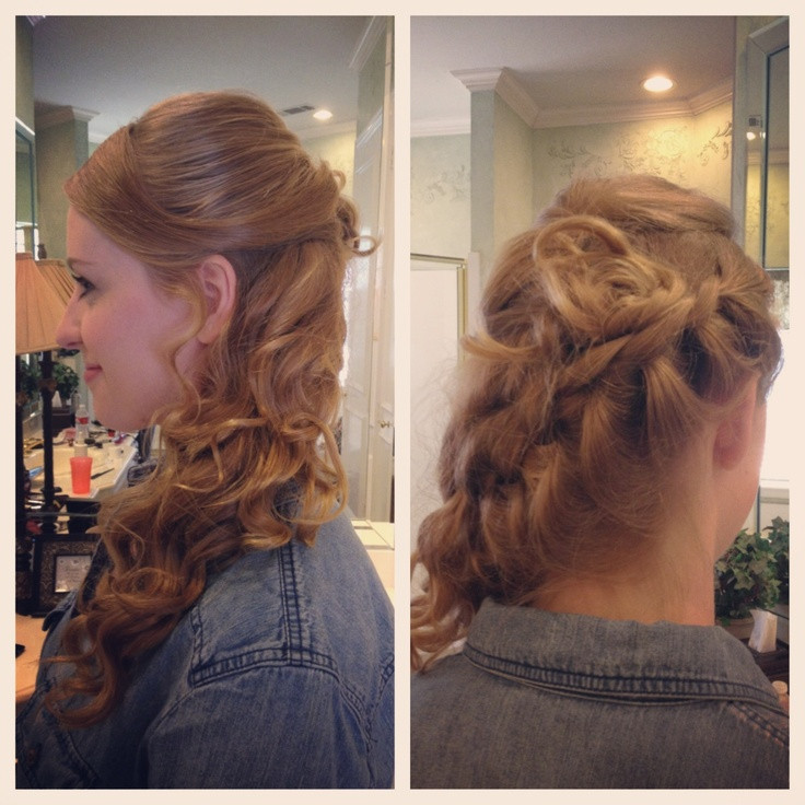 Side Swept Prom Hairstyles
 Side swept French braid prom wedding hairstyle