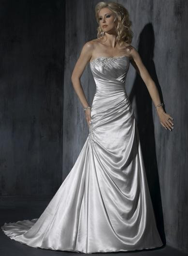 Silver Wedding Dress
 Silver wedding dress A Line Silhouette Corset wedding