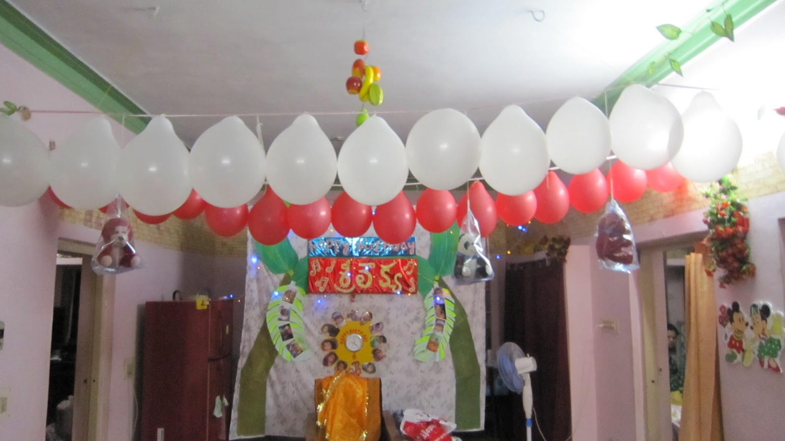 Simple Birthday Decorations
 Make your own home made crafts Happy Birthday decoration